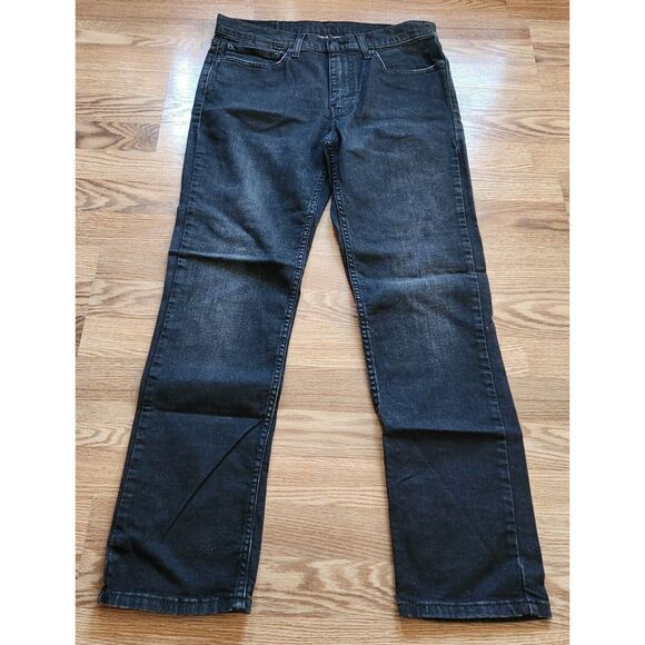 Vintage Levi's Black Denim Jeans Men's Size 34x30 7" Straight Leg Disdressed - Picture 7 of 7